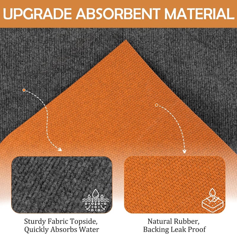 NVAAV Under Washing Machine Mat 63 x 36 Inch, Waterproof Floor Mat Rubber Backing for Washer Dryer Fridge Refrigerator Freezer Floor Protector, Home Appliance Mat, Shock Absorbing, Noise Reducing, Non-Slip - Image 4